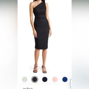 One shoulder body con midi dress - love by design